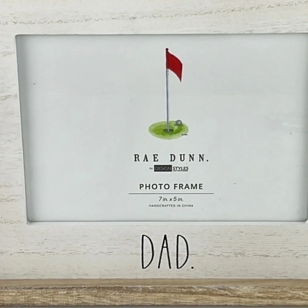 Rae Dunn - ‘Dad - golf’ wood frame. 7” x 5”   NWT. Firm